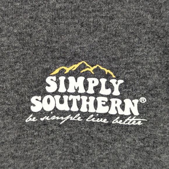 Simply Southern Elevate Your Soul T-Shirt Large Gray Mountain Graphic Outdoor - Picture 4 of 5